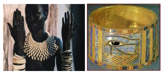 Bracelets manchettes africain et egyptien