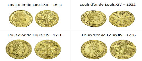 Différents Louis d'or
