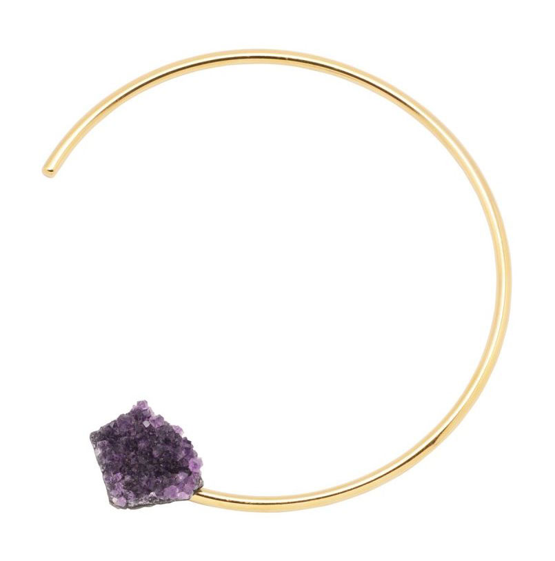 COLLIER SIDE AMETHYSTE -OR