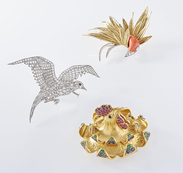 Broches oiseaux de Benjamin Chelly