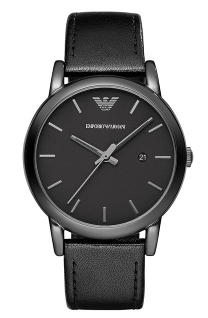 montre emporio armani homme acier noir