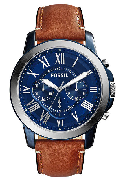 montre fossil homme chronographe bracelet cuir