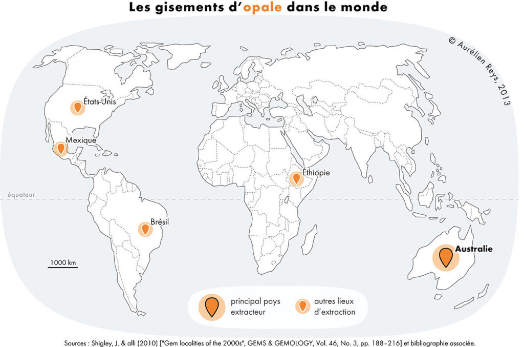 opale gisements