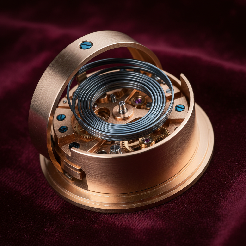 Barillet et ressort moteur montre mécanique